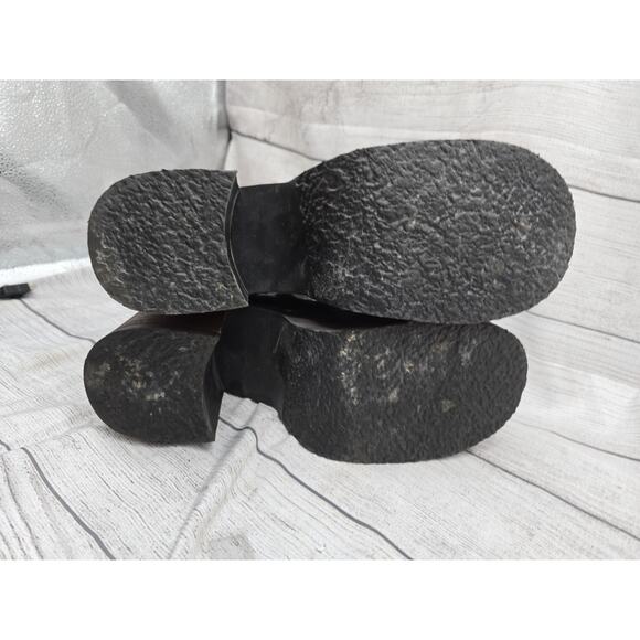 Vintage Early DESTROY Women's Ankle Boot Chunky Black Leather Size 43 EU *READ* - Picture 14 of 16